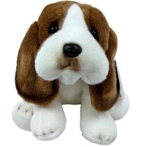 2011 Ganz Heritage Collection H15211 Brown & White 10” Basset Hound Plush